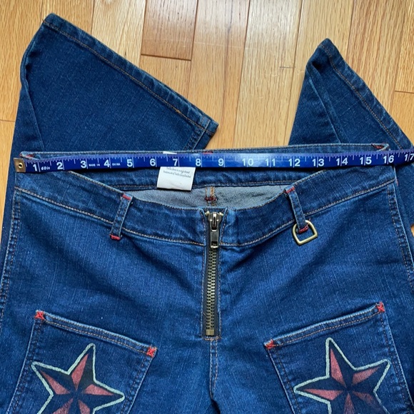 Vintage Sailor Jerry Tattoo Lowrise Bell Bottom Jeans NWOT - Picture 7 of 12
